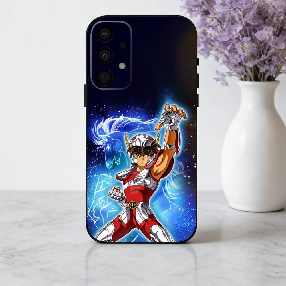 Anime S-Saint-T S-Seiya-A Handyhülle für Samsung Galaxy A73,A72,A71,A70,A53,A52,A51,Andere Weiche Schwarze Hülle