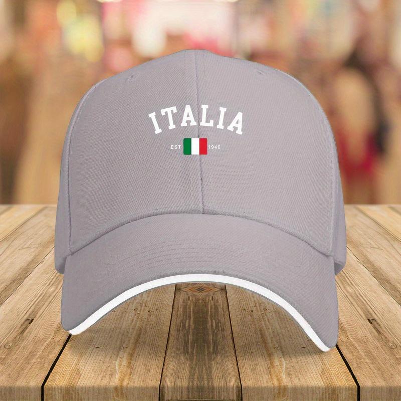 Italia Flag Vintage Baseball Cap Casual Polyester Adjustable Summer Sports Outdoor Hat for Men Women