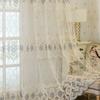 Modern High-end Luxury European-style Embroidered Gauze Curtains for Living Room Luxury Tulle Sheer Yarn Window Screens
