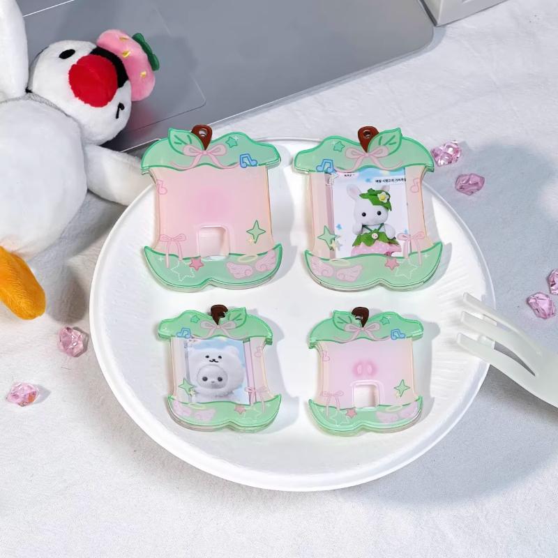 Cute Fruits Photo Frame Cartoon Strawberry Photocard Holder 1 Inch 2 Inch Kpop Idol Card Sleeves Apple Acrylic Protective Case