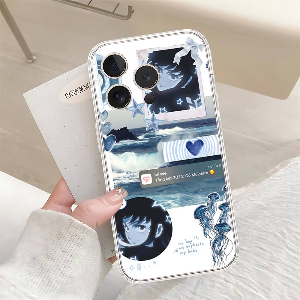Cute T-Tokitos M-Muichiros Phone Case For Iphone17 16 15 11 13 14 Pro Max 7 8 Plus X Xr Xs Max Se2020 12mini Transparent Cov