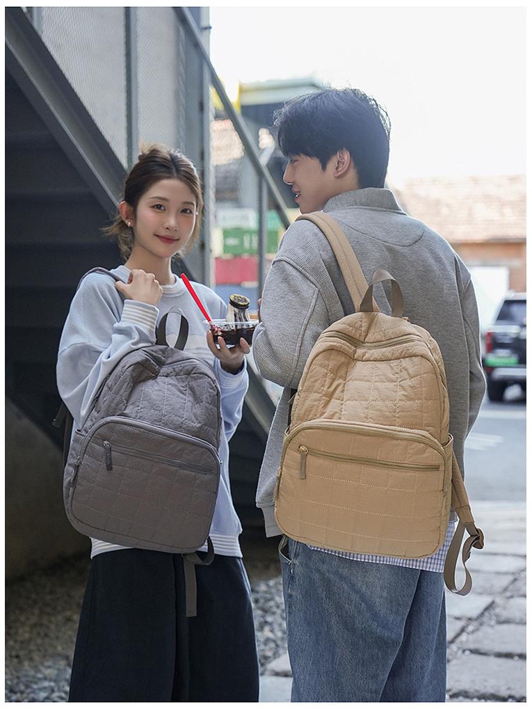Women's Quilted Casual Outdoor Backpack - Large Capacity, Fashionable Laptop and Mummy Bag