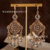 New French Court Style Earrings Set With Diamonds Zircon Tassels Antique Round From Manufacturer