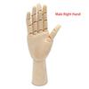 Right Left Wooden Hand Model Sketching Drawing Jointed Movable Fingers Mannequin