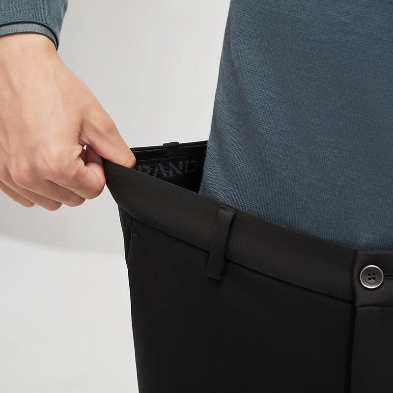 Septwolves Men's Silk Blend Slim Straight Business Casual Pants