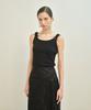 Meibeoyu Cookie Wrinkle Sleeveless T-Shirt _ Black