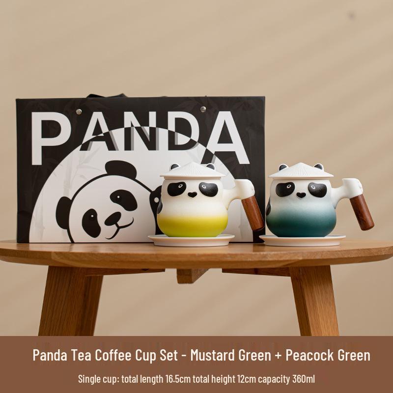 Panda Ceramic Tea & Water Separation Mug for Home & Office