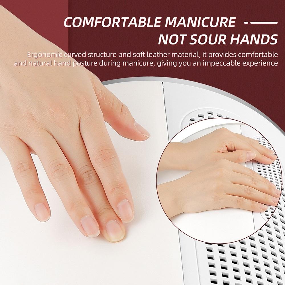3 Fans Powerful Nail Dust Collector 40W High Suction Professional Nail Dust Extractor 2-Hands Nail Vacuum Cleaner For Manicure