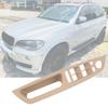 Beige ABS Window Control Switches Trim Panel , Clip On Driver-Position Door Replacement with Handle Opening, Rear Reinforcement Ribs and Integrated
