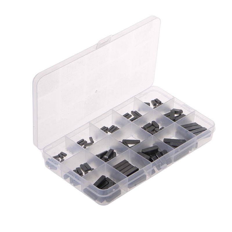 140 Pcs 0.31-1.18'' Parallel Drive Shaft Keys Round Ended Feather for Key Assortment Set for Shaft Type Fastening Connec