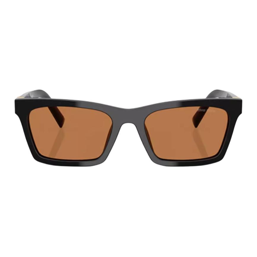 Miu Miu Fashion Simple Atmospheric Square Sunglasses With Logo Women sunglasses Black SMUA05SF-16K10I55