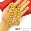 Men's Double Dragon Head Necklace: Non-fading Brass with Thick Gold Plating, Vietnamese Sand Gold Jewelry.