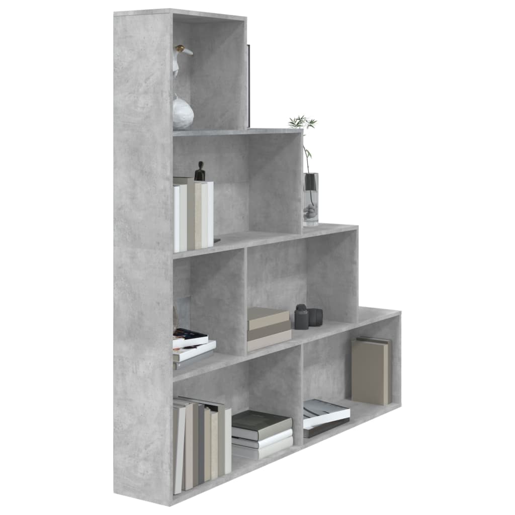 Bookshelf Room Divider Concrete Grey 155 x 24 x 160 cm Particleboard