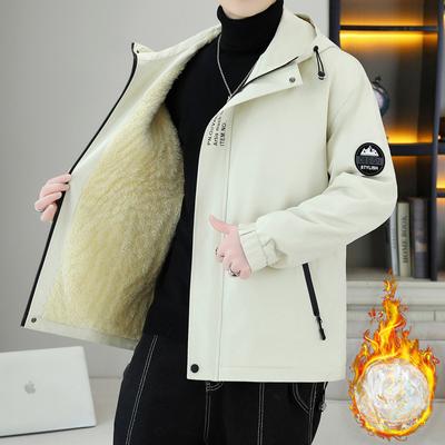 New Velvet and Thickened Men's Outdoor Autumn and Winter Windproof, Waterproof and Breathable Sports Jacket