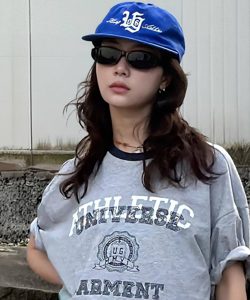 Yunibeoseugameonteu Vtg Typo 5-Panel Washing Cap_Blue