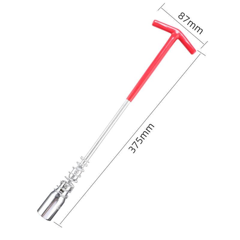 21mm/0.82inch Spark Plug Socket Tool,Easy Bend Flexible Socket Wrench,T-handle Spark Plug Removal Wrench,For Nut Removal