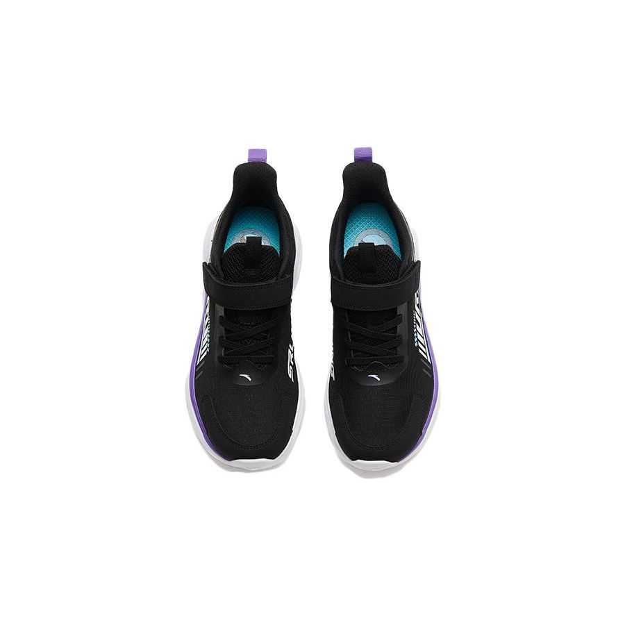 Anta Kids Sports Anti-Kick Height Increasing Low-Top Running Shoes Kids Sneaker Black White 312325533-2