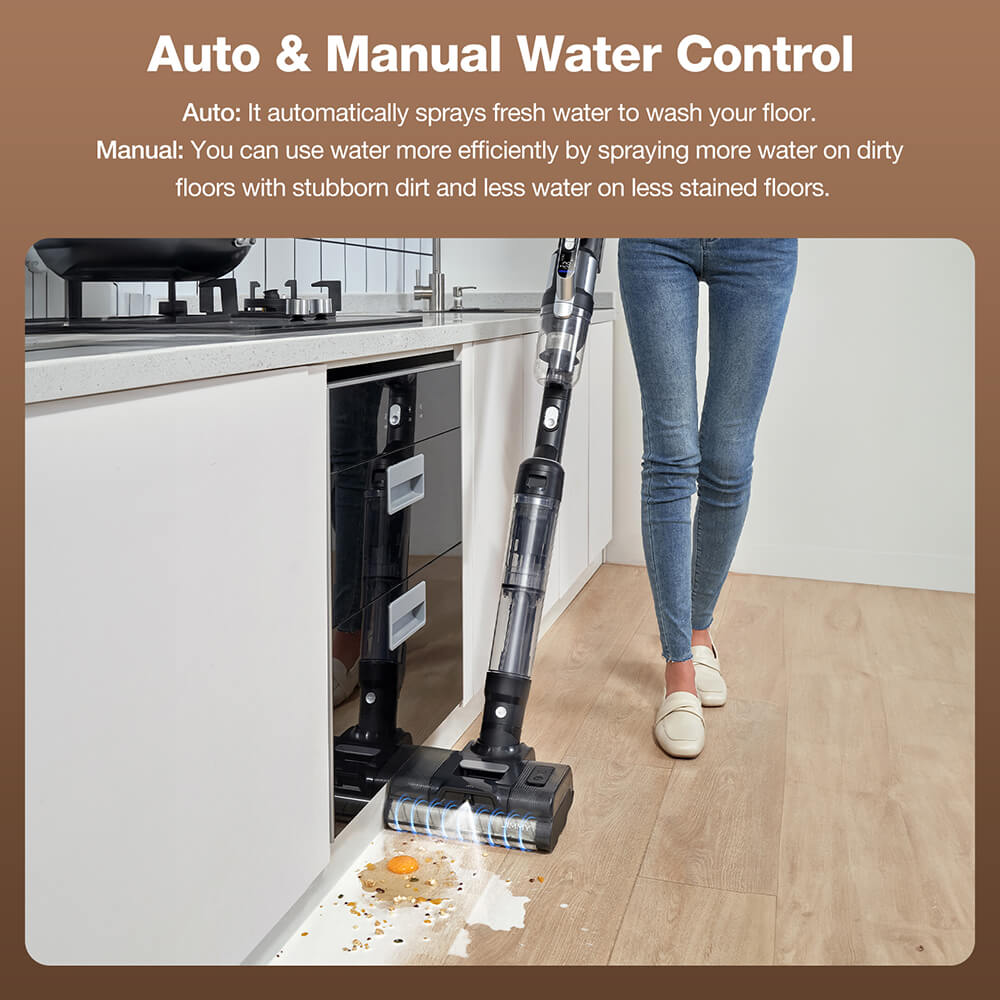 JIMMY PW11 All-In-One Cordless Vacuum & Washer, 400W Strong Power, Single Brush Roll, Hot Air Fast Drying, LED Screen