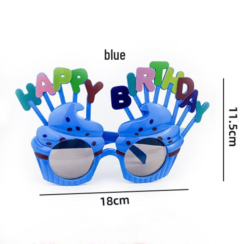 Creative Party Photo Props: Funny Cake & Christmas Birthday Glasses