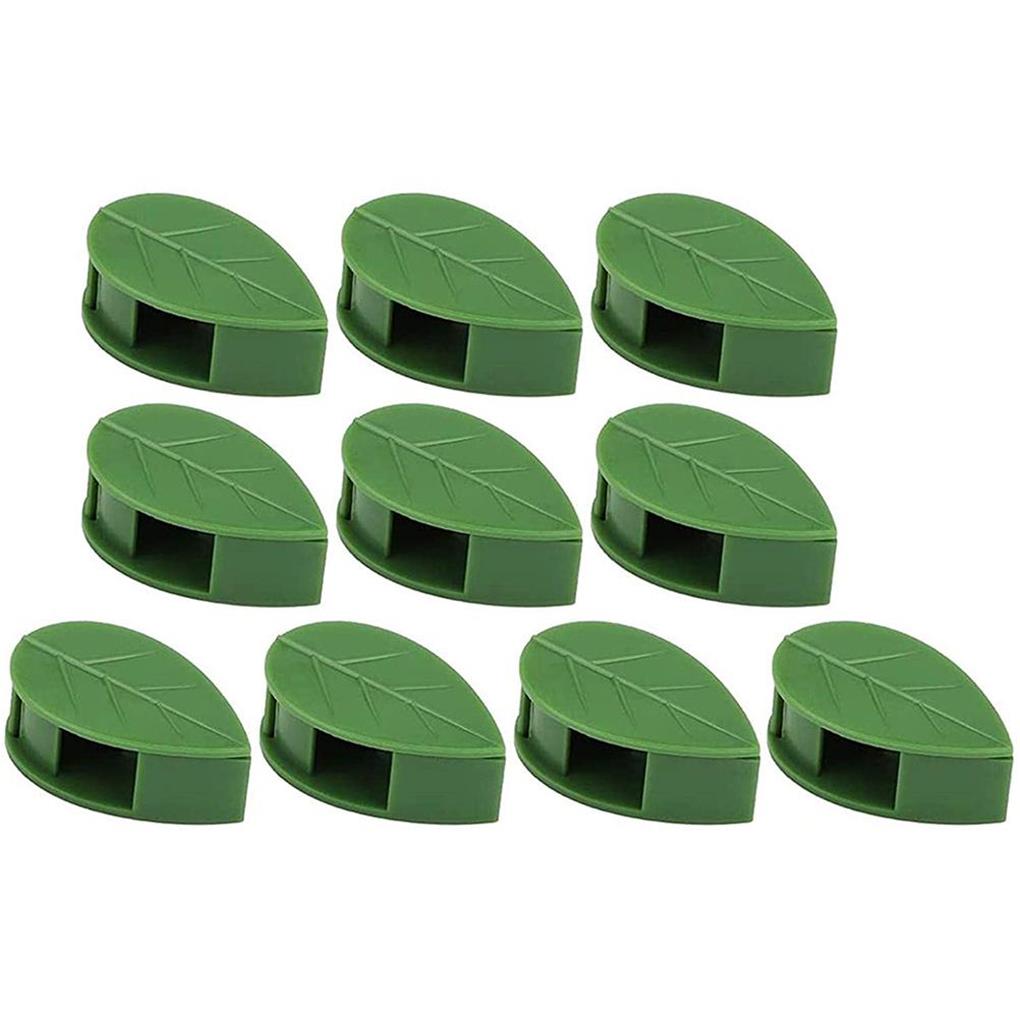 10 Pieces Climbing Plant Support Drill-free Snap Self-adhesive Invisible Hook Holder Wall Fixture Leaf Clip Indoor Garden