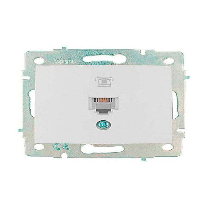 Commutateur Prise Téléphone - Solera - 42965 - RJ11 Encastré - 83 X 81 Mm - Thermoplastique