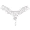 Private Seduction Lace Edge Sex Panties Women's Hot Rose Thong Large Size One Rope Pearl Massage T-pants