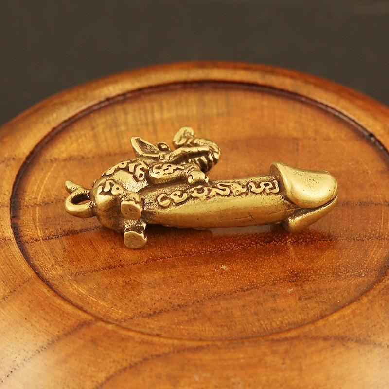 Solid Brass Elephant Male Genitalia Keychain Pendant Car Man Penis Pendant Keychain