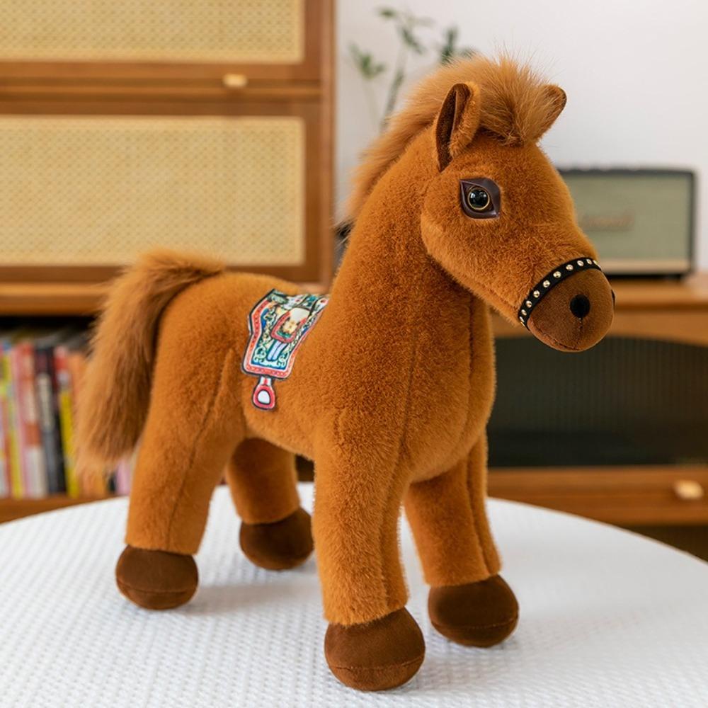 

PP Cotton Standing Foal Plush Doll Attractive Eyes Horse Stuffed Toy Pony Plush Toys Birthday Gift Style 7