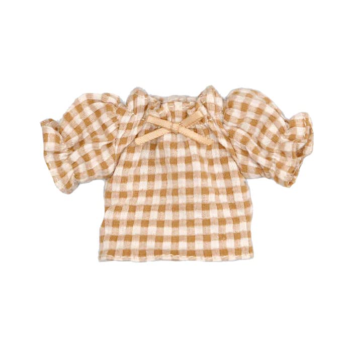 Produced by Junie Moon Dear Darling Fashion for Dolls Gingham cut and sew 22cm Brown [for doll]