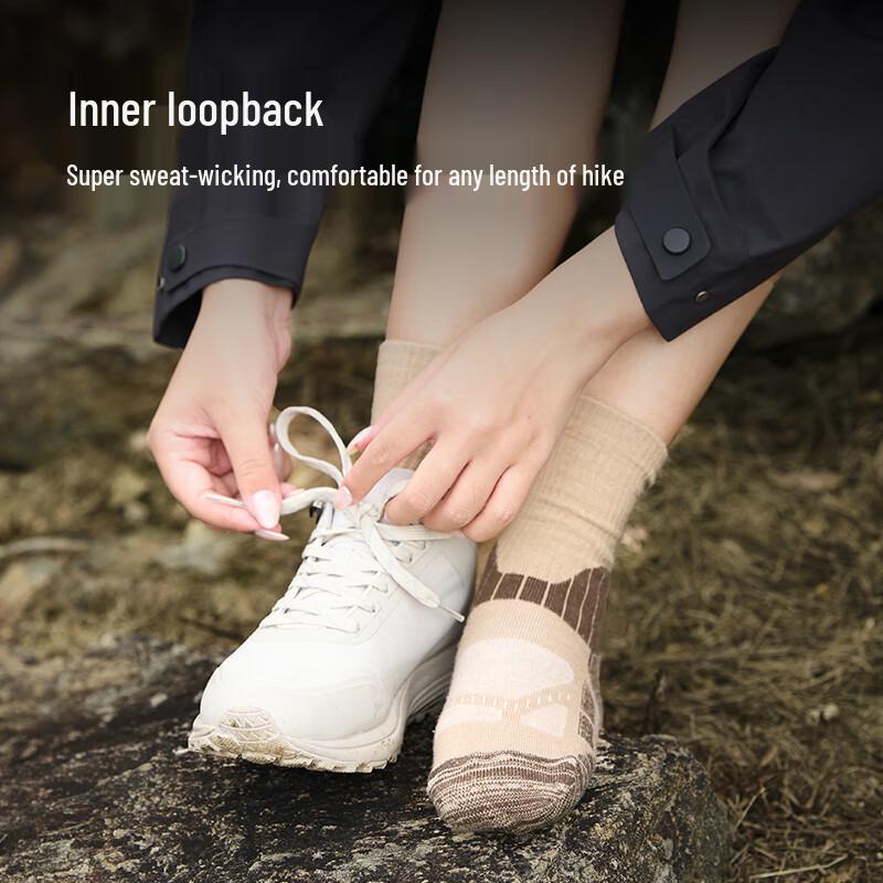 MOBIGARDEN Cloud Ridge Mid-Calf Wool Hiking Socks