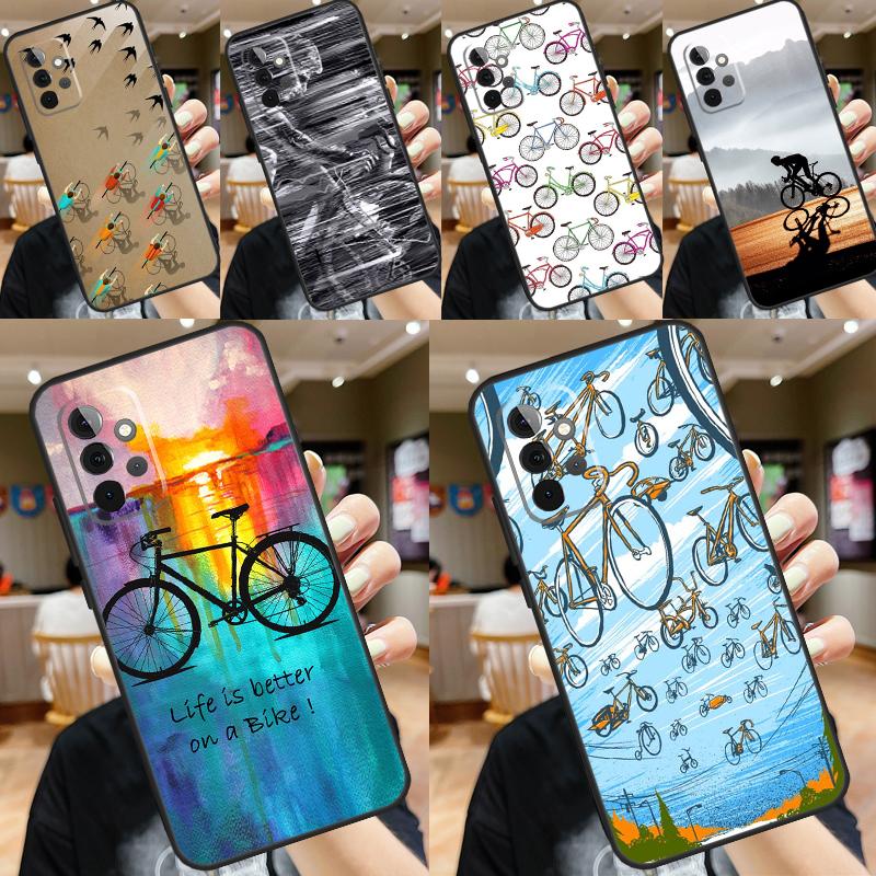 Ride Mountain Bike Bicycle Art Case For Samsung Galaxy A34 A54 A14 A15 A35 A55 A52 A32 A12 A51 A71 A13 A23 A33 A53 Cover