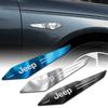 2pcs 3D Metal Car Body Side Fender Emblem Stickers Decoration Accessories For JEEP Wrangler Compass Grand Cherokee Renegade JK QSS4