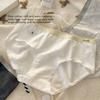 Plus Size Lady Spring and Autumn Cotton 7A Antibacterial Extended Crotch Middle Waist Triangle Briefs