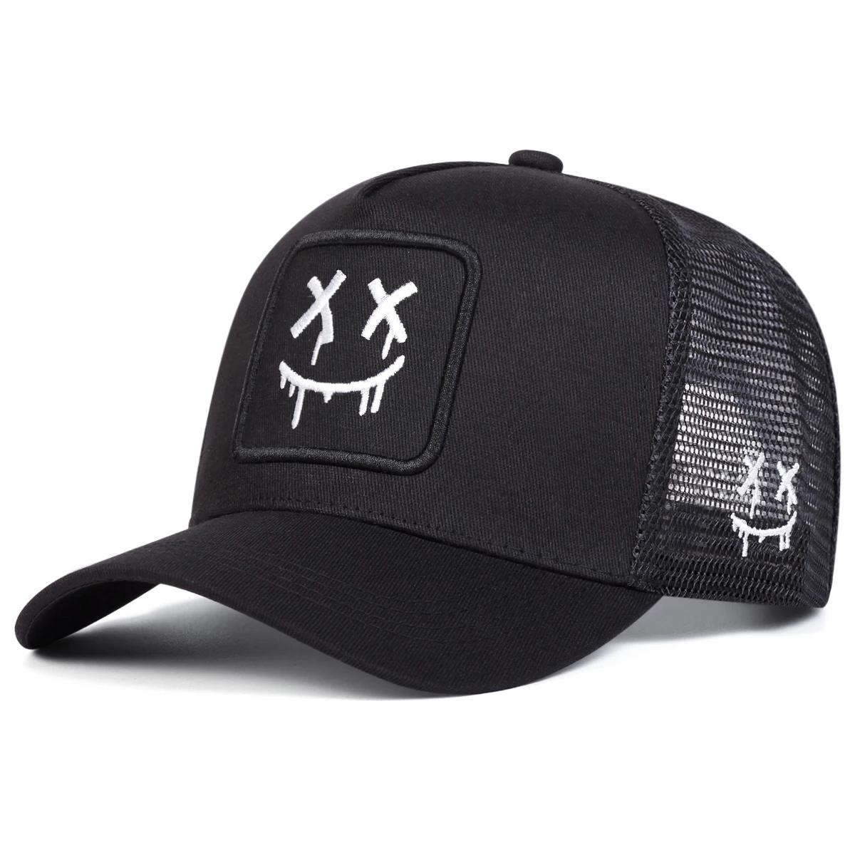 

Unisex Xx Smiling Face Embroidery Baseball Net Caps Spring And Summer Outdoor Adjustable Casual Hats Sunscreen Hat