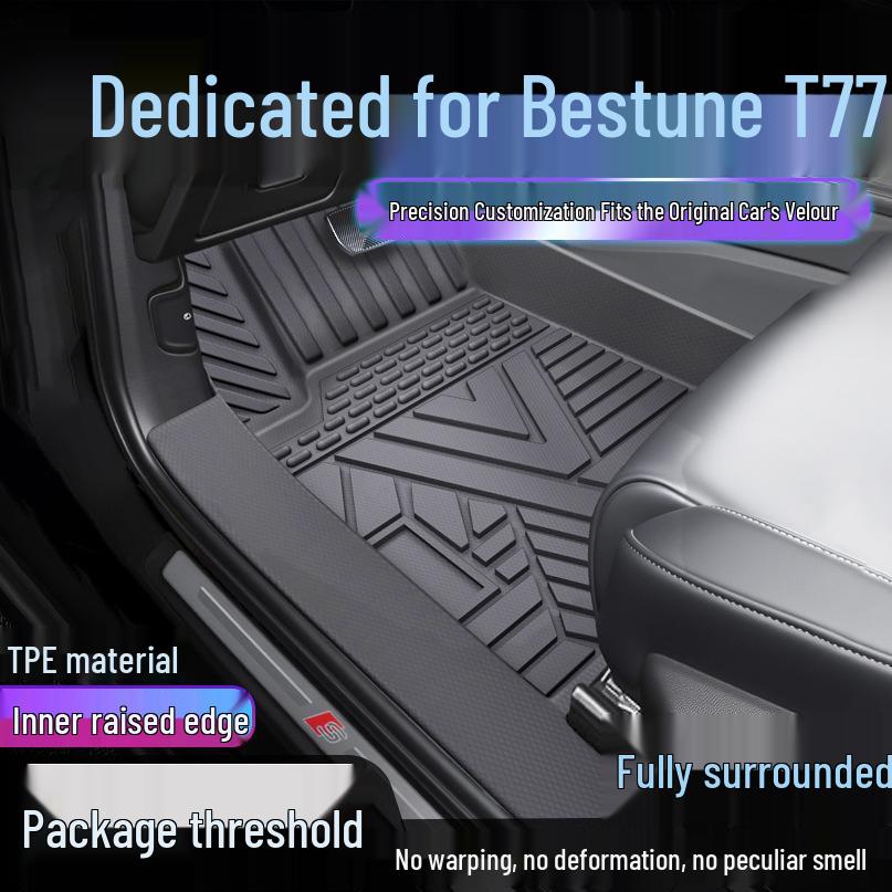 Besturn T77 TPE Waterproof Full Coverage Floor Mats & Door Sill Protector Single-layer upgrade: TPE floor mat