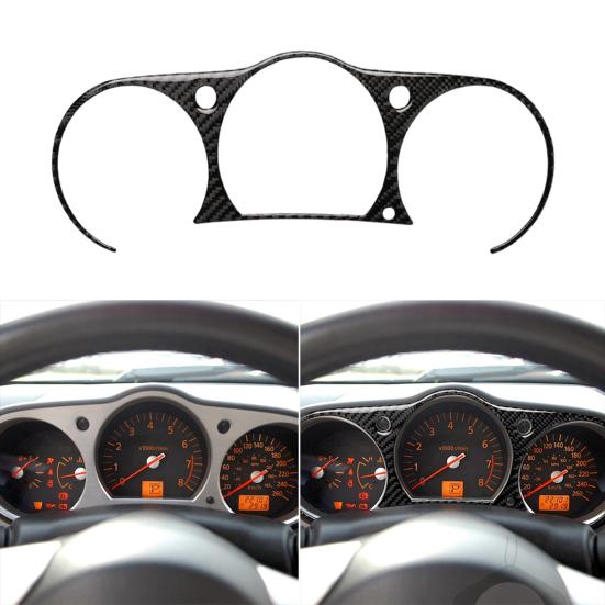 Speedometer Sticker Surround Adhesive Tape Black Carbon Fiber Car Dashboard Sticker for Nissan 350Z 2006-2009