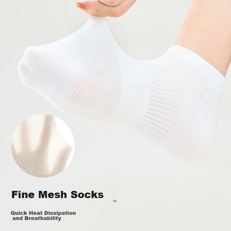 Aloe Vera Moisturizing Essential Oil Socks for Women, Short Cotton Summer Thin Non-Slip No-Show Boat Socks, 5 Pairs