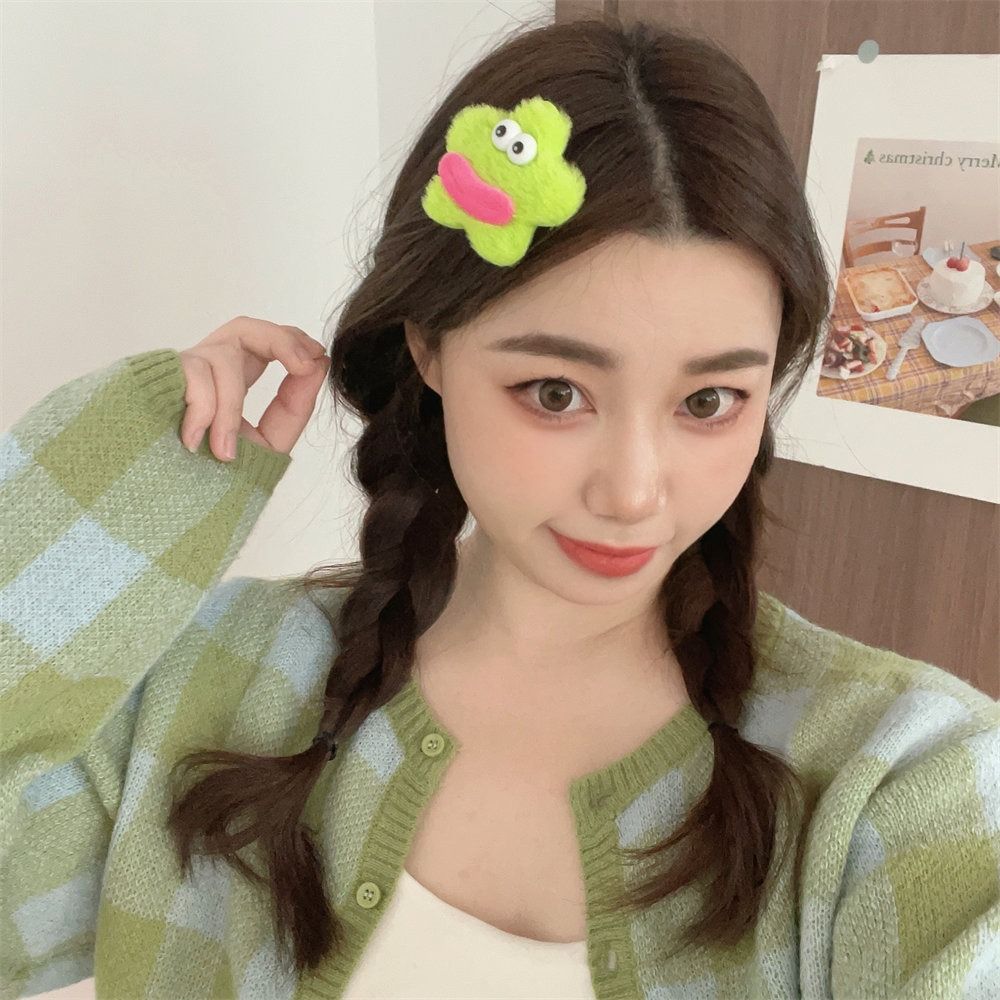 Star Shape Ugly Doll Duckbill Clip Korean Style Cartoon Hairpin Plush Doll Hair Clip  Female