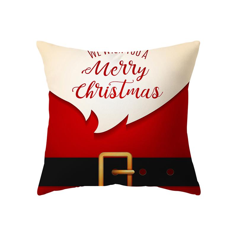 Christmas Theme Christmas Decoration Printing Pattern Cushion Cover Home Living Room Sofa Decoration Pillow Pillow Cover