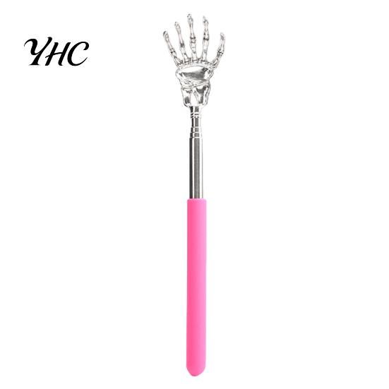 Smooth Design Back Scratcher Extendable Stainless Steel Ghost Hand Portable Telescopic Claw Massager Tool Funny Gift for Seniors Dad Men Women розовый
