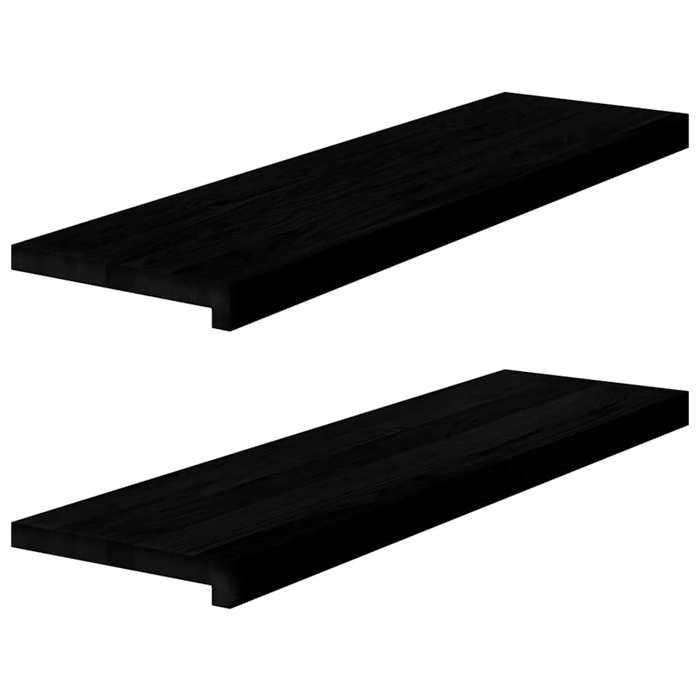 VidaXL Appuis de fenêtre 2 pcs marron foncé bois de chêne massif 4009191
