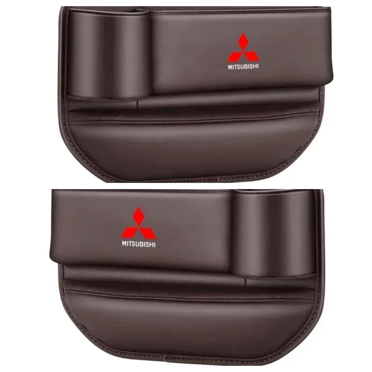 

2pcs Car Seat Gap Storage Bag Leak-proof Organizer for Mitsubishi ASX, L200, Outlander – Interior Storage Accessory коричневий