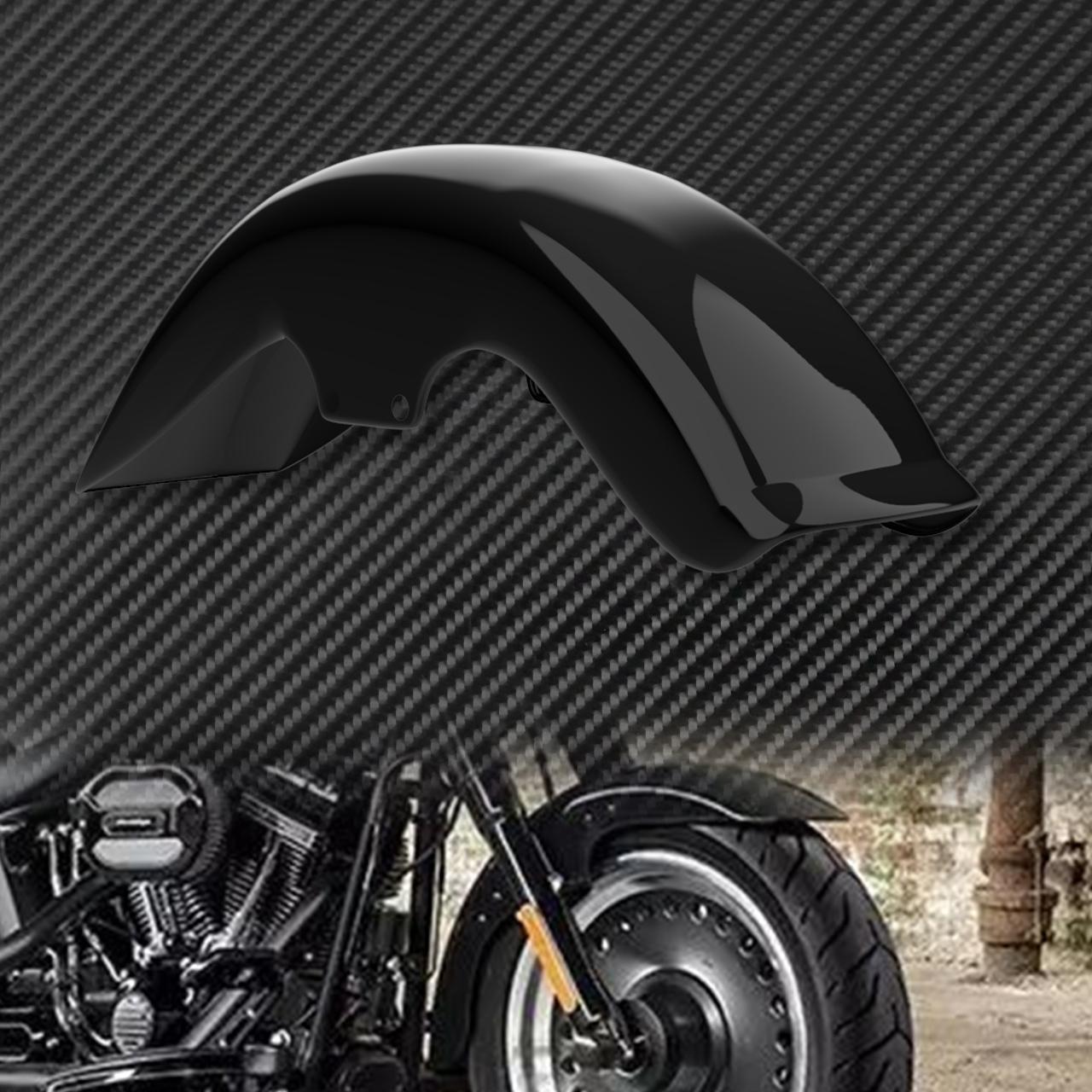 Motorcycle Gloss Black Front Fender Mudguards ABS Plastic Cover For Harley Softail 2006-2017 Fat Boy Special FLSTF 1450 Front Fender