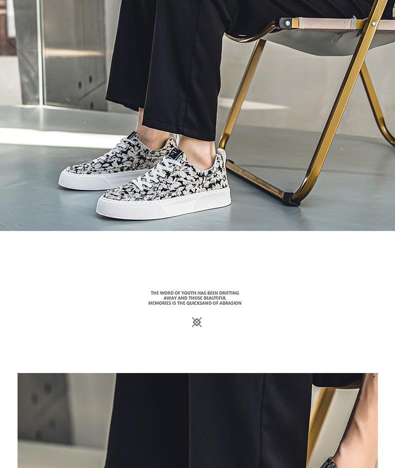 Men's Summer Canvas Sneakers: Breathable, Stylish, Thick-Soled Casual Sports Shoes