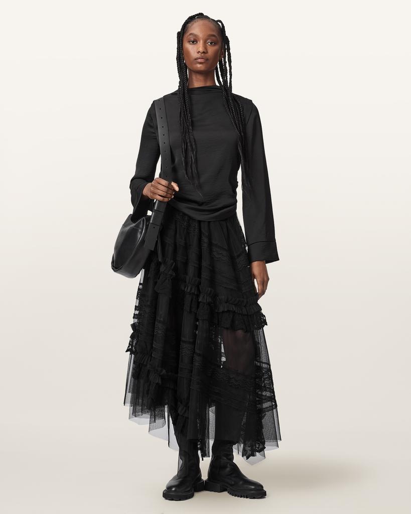 ALLSAINTS Zen Textile Skirt W084Re-5