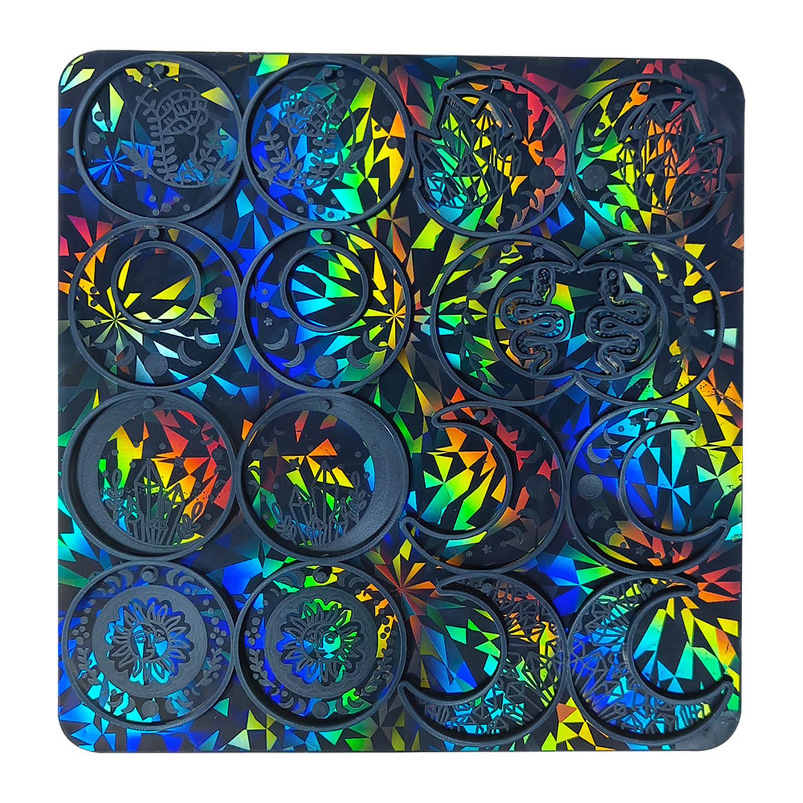 

Силиконовая форма для хрустальных подвесок в виде луны и подсолнуха, персонализированные украшения и декор, форма для изготовления подвесок из эпоксидной смолы чёрный