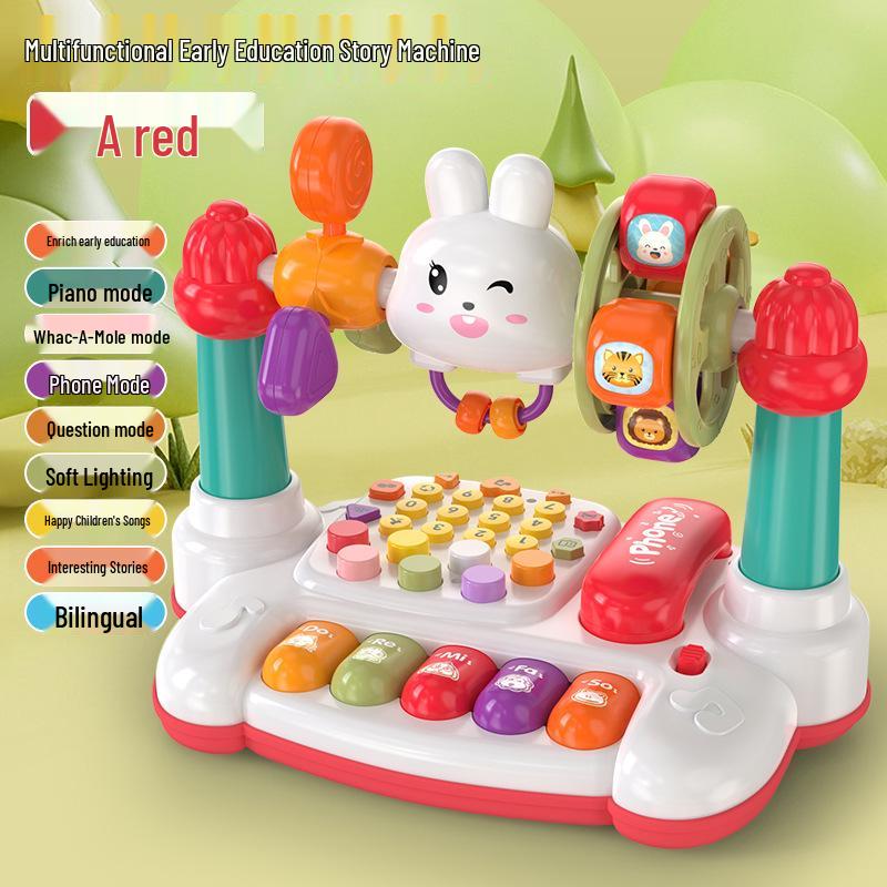 Multifunctional Kids' Phone & Piano Toy with Lights and Music for Early Education