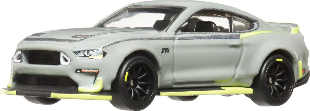Hot Wheels Car Culture Slide Street 2018 Ford Mustang RTR Spec 5 Vehicle Toy Mini Car 3 Years Old and Up Gray HKC85