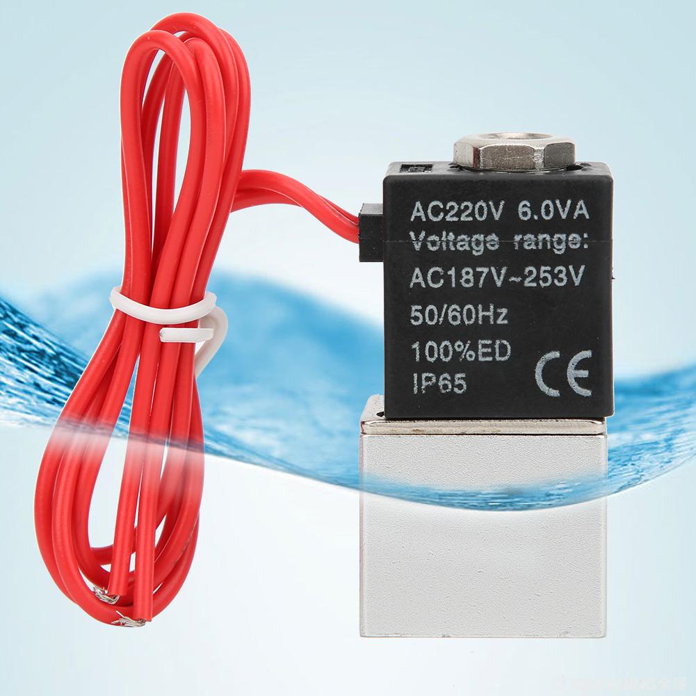 Direct Acting Solenoid Valve Water  Oil Aluminum Alloy Body Valve 220VAC