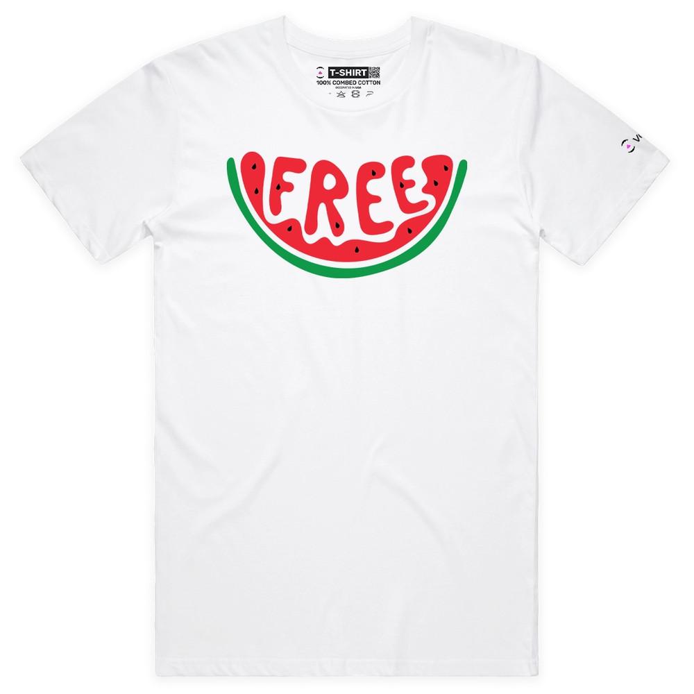 VOICEART Free Watermelon Freedom Graphic Premium T-Shirt XL